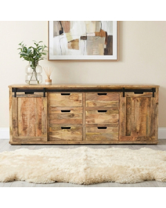 Dressoir mangohout 210 cm met schuifdeuren