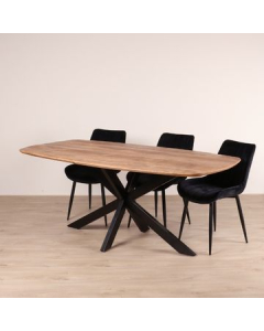 Eettafel Deens ovaal mangohout 180 cm
