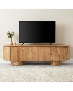 Tv meubel mangohout met ronde hoeken