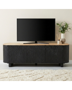 Tv meubel zwart met ronde hoeken 165 cm