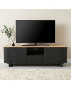 Tv meubel zwart met ronde hoeken 180 cm