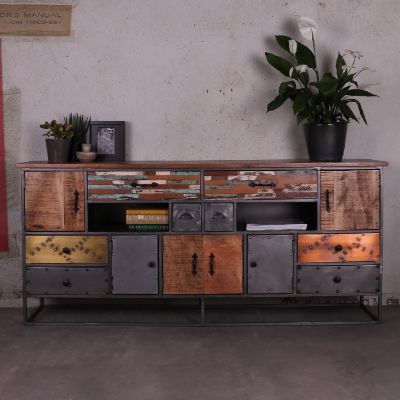 piano Guinness Menagerry Industrieel dressoir metaal hout | Houtmijn