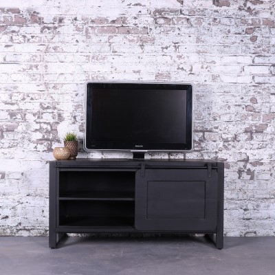 Tv meubel mangohout zwart 