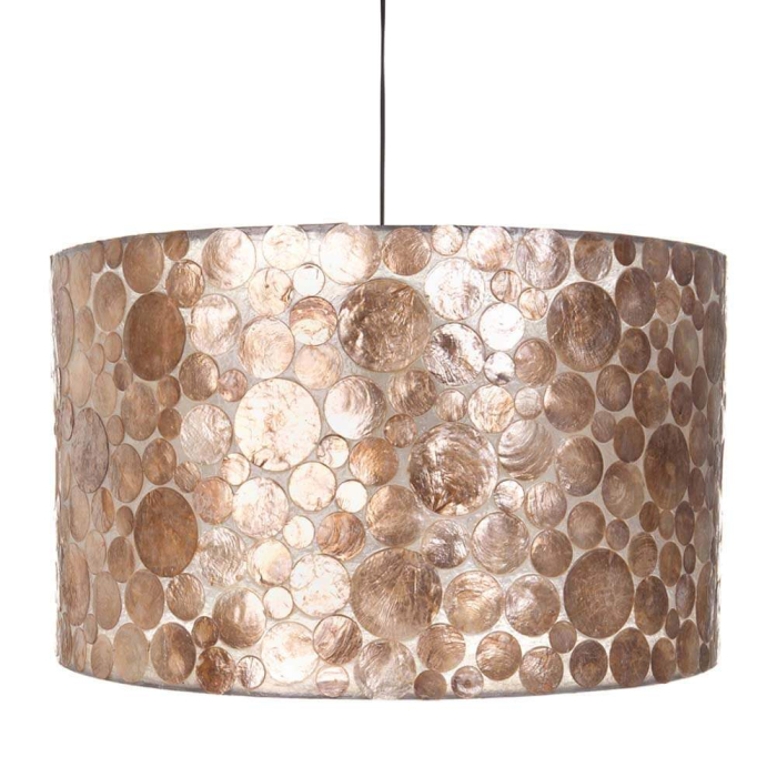 gouden hanglamp schelpen
