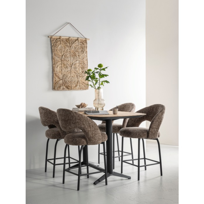 Countertafel van teakhout 160 cm.