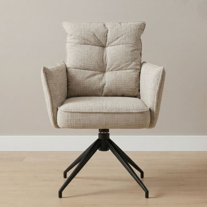 Sfeerafbeelding eetkamerstoel Nova in de kleur beige