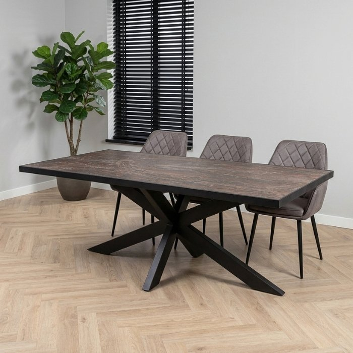 Eettafel rechthoekig met spinpoot 240 cm