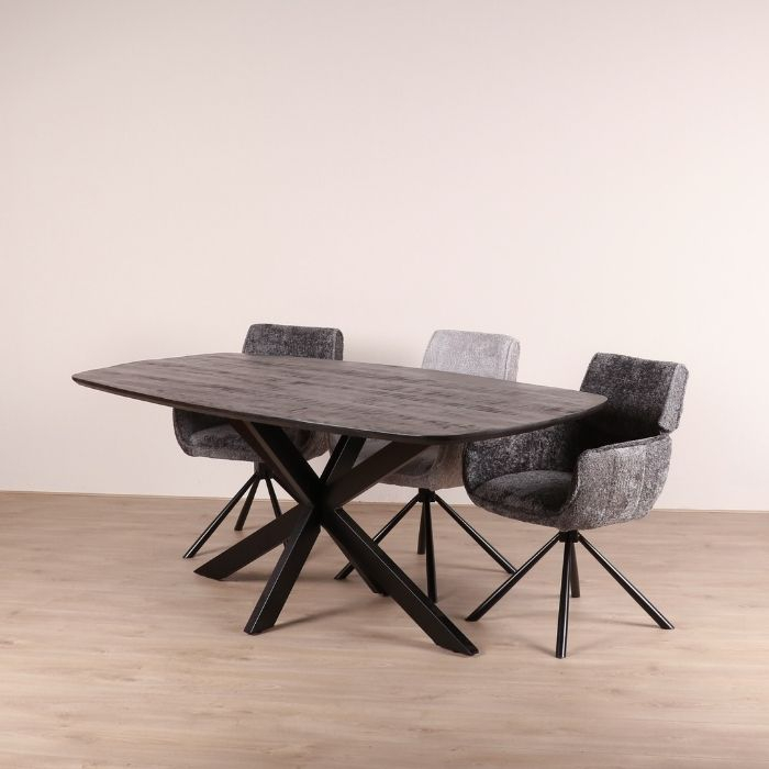 Deens ovale eettafel zwart