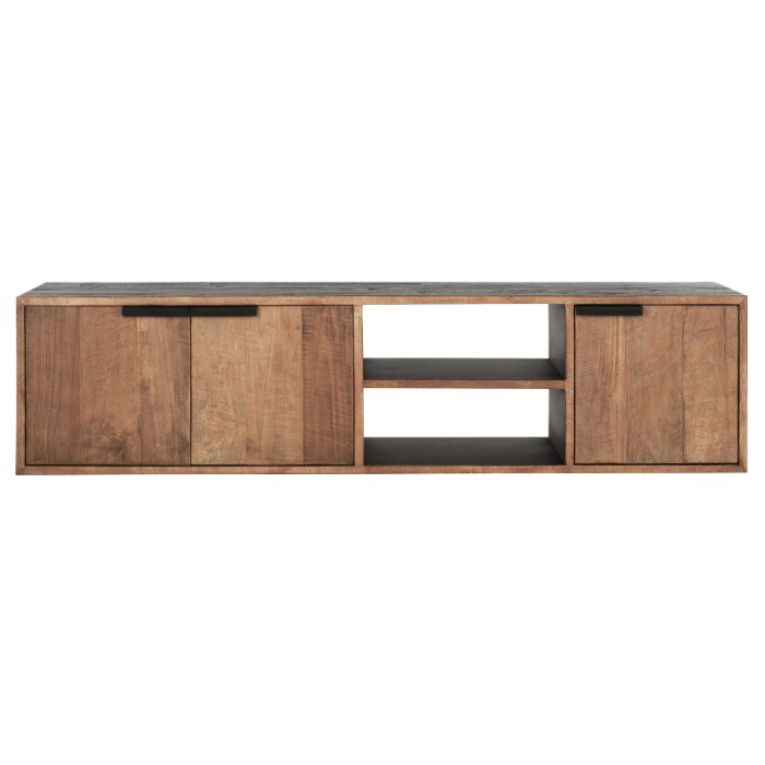 Hangend tv-meubel No.1 medium Cosmo teakhout 165 cm