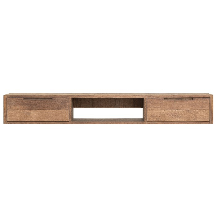Hangend tv-meubel No.1 small Bliss teakhout 160 cm