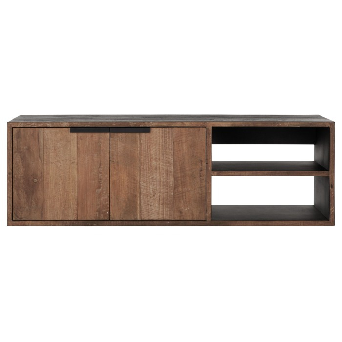 Hangend tv-meubel No.1 small Cosmo teakhout 125 cm
