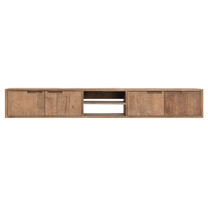 Hangend tv-meubel No.2 large Bliss teakhout 210 cm