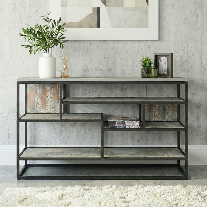 Industrieel sidetable 140 cm breed.