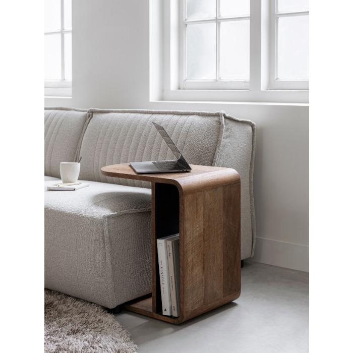 Laptoptafel van teakhout 55 cm.