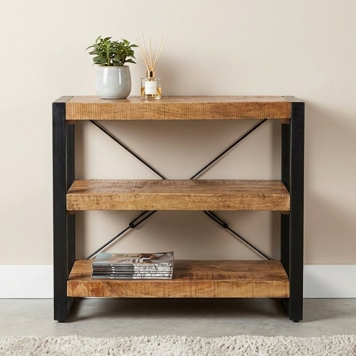 Mangohout sidetable 90 cm