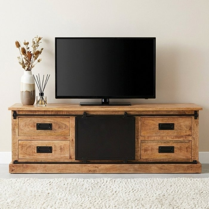 Tv meubel mangohout Lotte 160 cm breed.