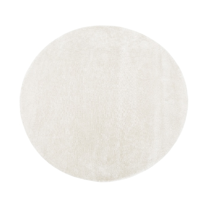 Rond vloerkleed Maurits 150 cm crème, van bovenaf gezien