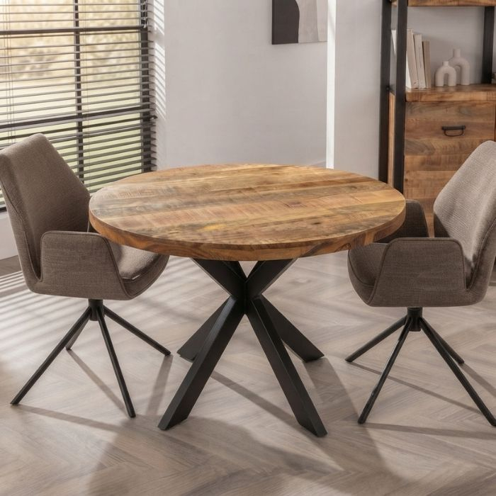 Mangohouten eettafel mangohout 100 cm