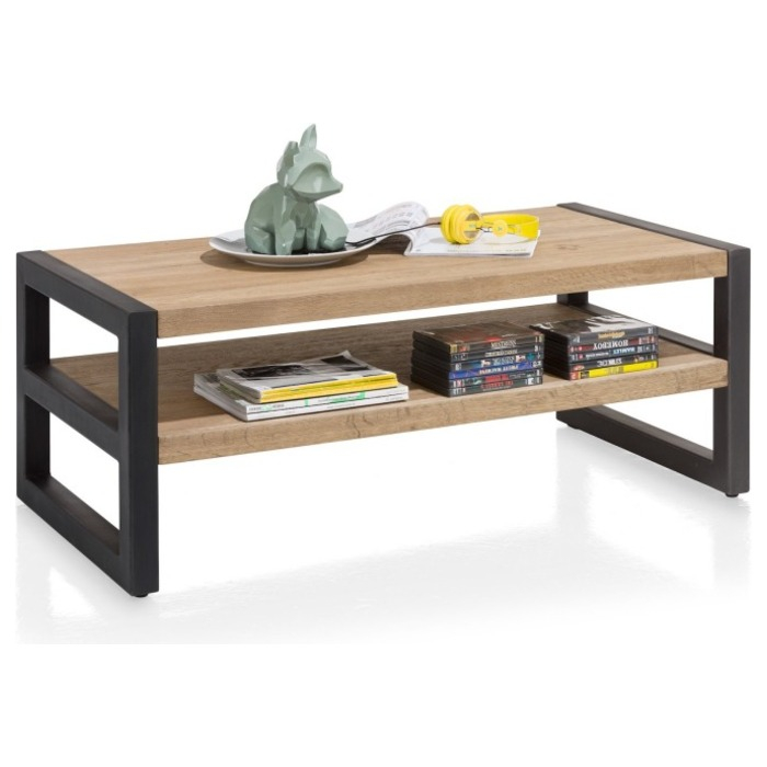 Eiken salontafel Brooklyn 120 cm met opbergvak