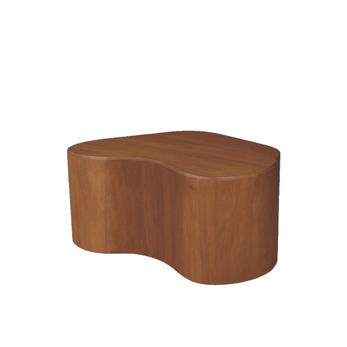 Salontafel Sien in mangohout naturel, schuin van voren