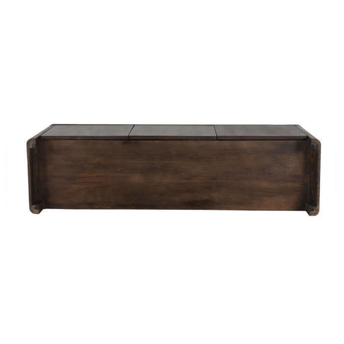 Bruin mangohouten tv-meubel Dallas 165 cm vooraanzicht