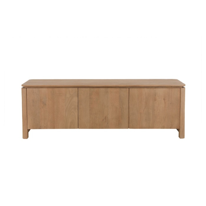 Naturel mangohouten tv-meubel Dallas 165 cm vooraanzicht