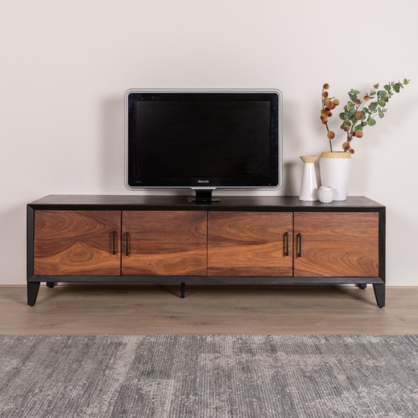 Tv meubel donker hout 175 cm.