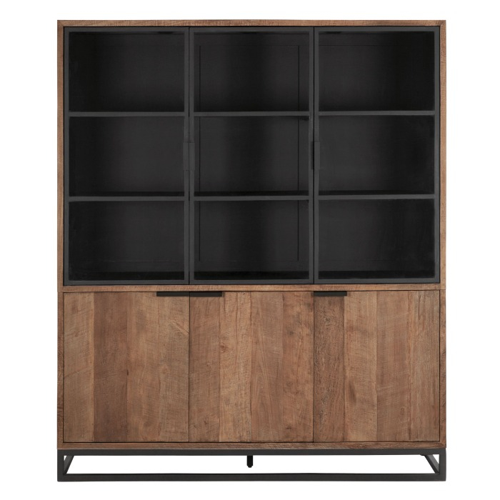 Vitrinekast No.2 medium Cosmo teakhout 180 cm