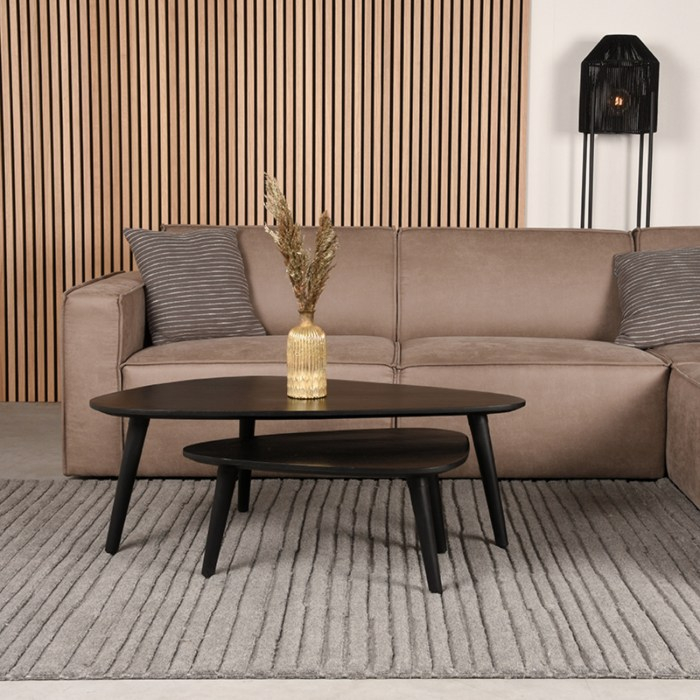Vloerkleed 160x230 Lex in grijs in een woonkamer