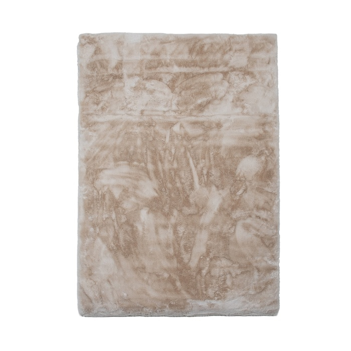 Vloerkleed 200x290 Isa beige, van bovenaf gezien