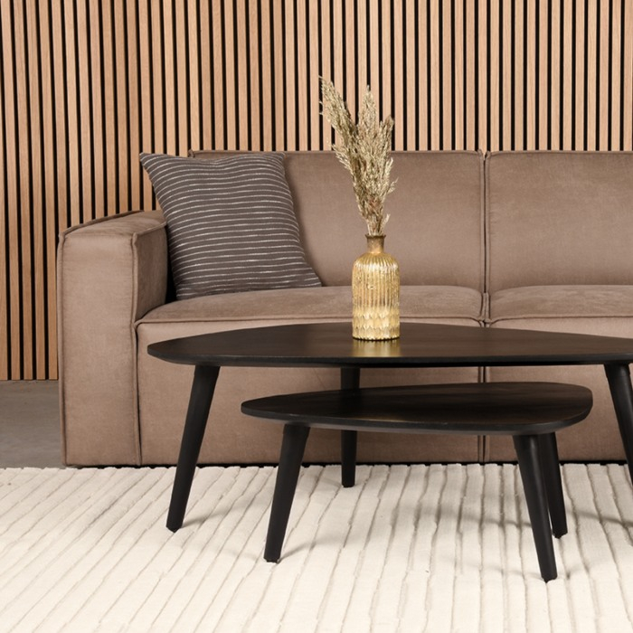 Vloerkleed 200x300 Lex in ivoor in een woonkamer