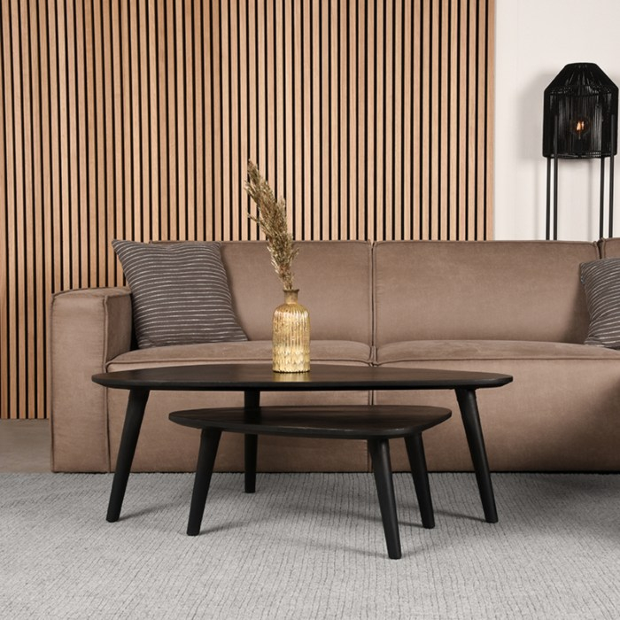 Vloerkleed 200x300 Ward in grijs in een woonkamer