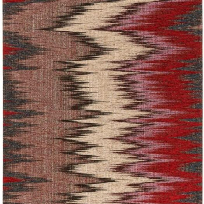 Vloerkleed met rood. Abstract