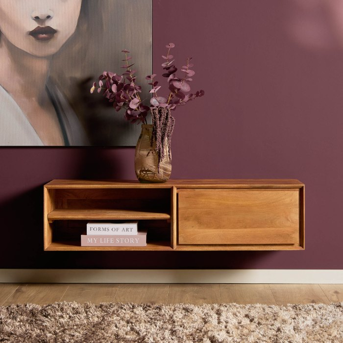 Zwevend tv meubel Ambiance Naturel | 120 cm - sfeerbeeld