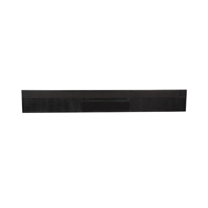 Zwevend tv meubel New York Zwart mangohout 280 cm - vooraanzicht
