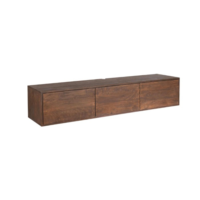 Zwevend tv meubel Vision Bruin mangohout 160 cm - sfeerbeeld