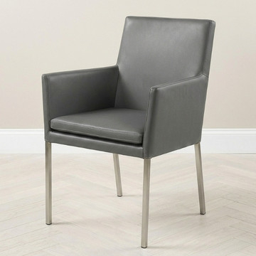 eetkamerstoel rvs met armleuning