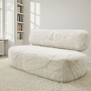 Bankstel Bear in teddy stof. 