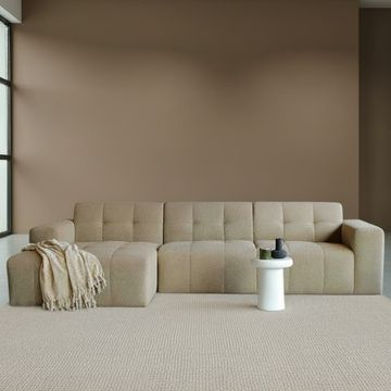 Hoekbank Wave in de kleur beige. 