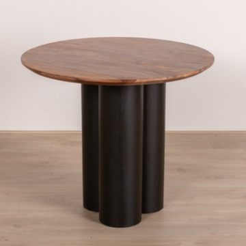 Bijzettafel donker hout 70 cm.