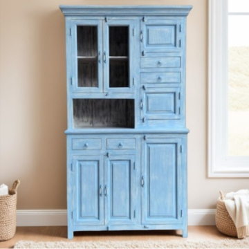 Buffetkast landelijk blauw 215 cm