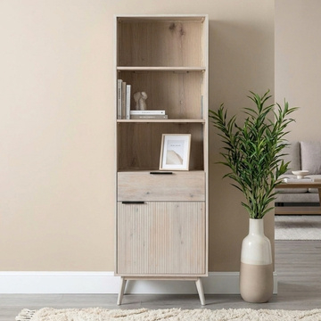 Boekenkast wit van eiken