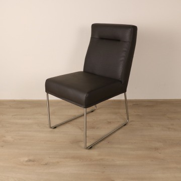 stoel rvs met lederlook