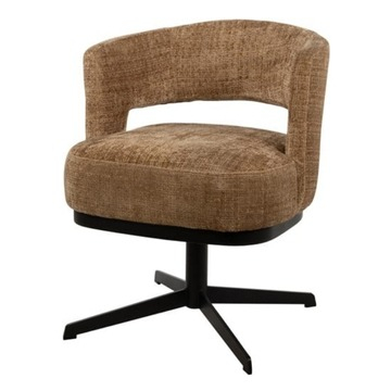 Eetkamerstoel draaibaar bruin.