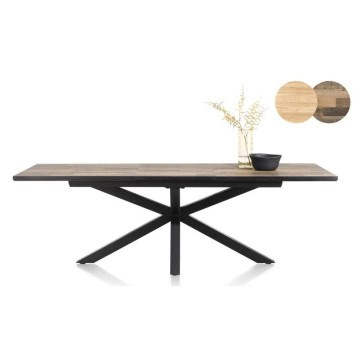 Eettafel uitschuifbaar 180cm + 60cm