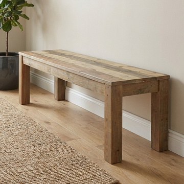 Eettafel bankje oud hout.