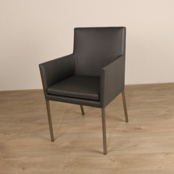 eetkamerstoel rvs met armleuning