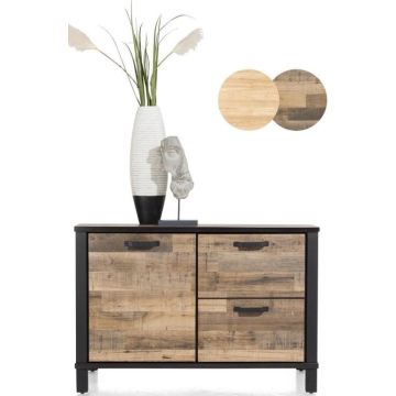 Dressoir Sardinië naturel met een deur en twee lades