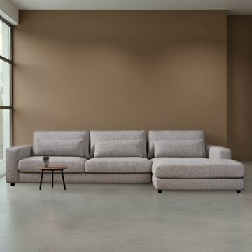 Hoekbank Como in het grijs. 