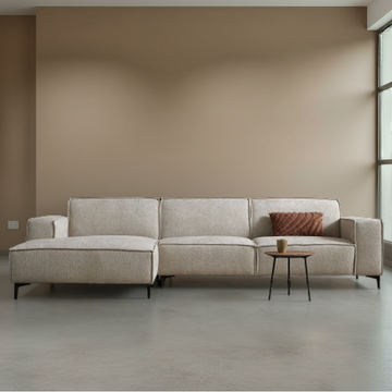 Hoekbank River met chaise longue aan de linkerkant. 